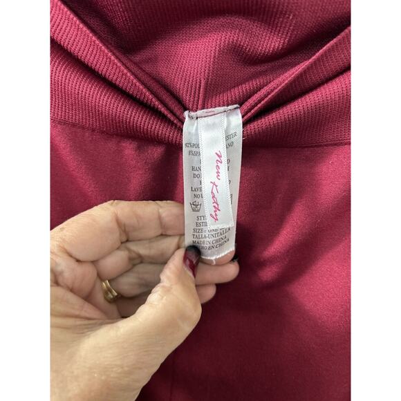 Kathy High Waisted Womens‎ Red Leggings Womens Size Small - Picture 3 of 8